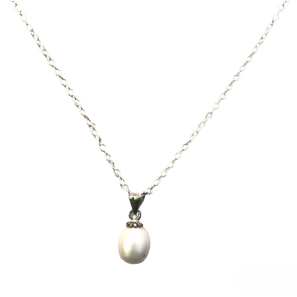 Silver Plated Imitation Pearl Necklace